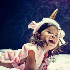 Disfraz capa de unicornio rosa talla 2 - Souza