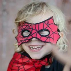 Disfraz capa reversible superhéroes Spiderman Batman con antifaz talla 4-6 - Great Pretenders