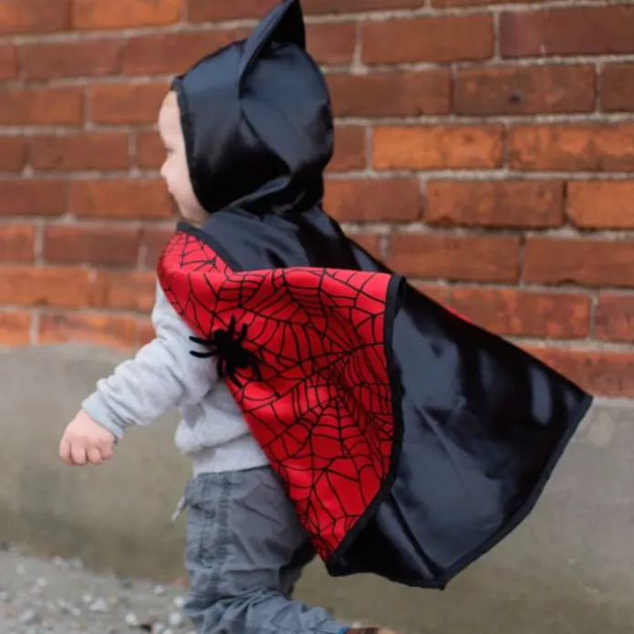 Disfraz capa reversible superhéroes Spiderman Batman talla 2-3 - Great Pretenders