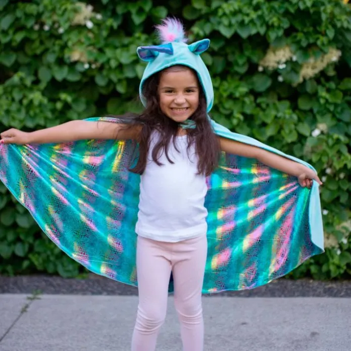 Disfraz capa reversible unicornio dragón talla 5-6 - Great Pretenders