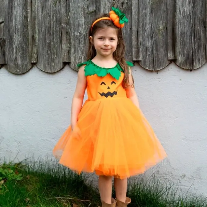 Disfraz de calabaza con diadema talla 5-6 - Great Pretenders