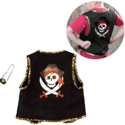 Disfraz de pirata con parche y chaleco talla 4-7 - Great Pretenders