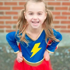 Disfraz de superheroína relámpago talla 5-6 - Great Pretenders
