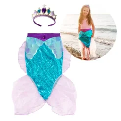 Disfraz falda cola sirena y diadema. Talla 5-6 - Great Pretenders