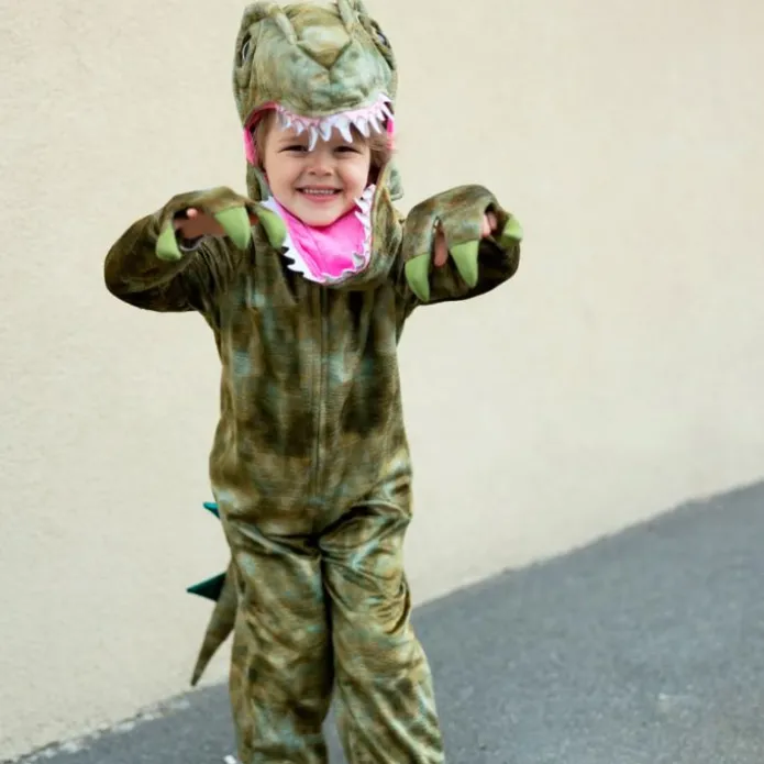 Disfraz mono de dinosaurio Velociraptor talla 4-6 - Great Pretenders