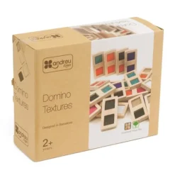 Dominó sensorial de madera con texturas - Andreu Toys