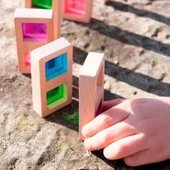 Dominó sensorial de madera translúcido (28) - Andreu Toys