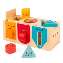 Encajable de madera caja de formas geométricas - Janod