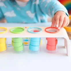 Encajable de madera con tubos para clasificar colores Essentiel - Janod