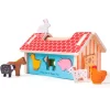 Encajable de madera Granja con 8 animales - Bigjigs