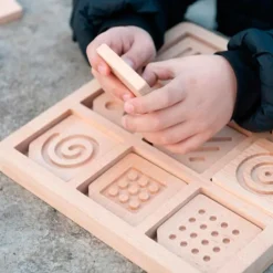 Encajable de madera sensorial 18 piezas - Andreu Toys