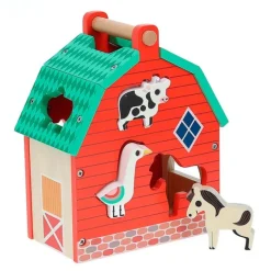 Encajable granja de madera con granjero y animales - Vilac