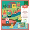 Escenario con pegatinas reutilizables animales - Djeco