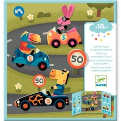 Escenario con pegatinas reutilizables coches - Djeco