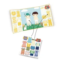 Escenario con pegatinas reutilizables ropa - Djeco