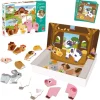 Escenario magnético con 12 animales de la granja de madera - Goula