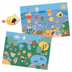 Escenarios con pegatinas reutilizables Verano - Djeco