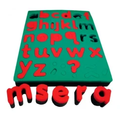 Esponjas para estampar con pintura letras minúsculas - HenBea
