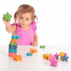 Estrellas de madera colores arcoíris (21) - TickiT