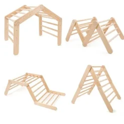 Estructura de escalada de madera modulable plegable Pikler Quadra - 509Crew