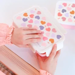 Fiambrera bento Corazones 1200 ml - A Little Lovely Company