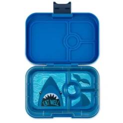 Fiambrera de tritán (sin BPA) con 4 compartimentos Panino Tiburón - Yumbox