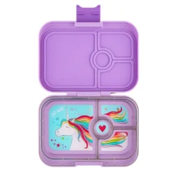 Fiambrera de tritán (sin BPA) con 4 compartimentos Panino Unicornio - Yumbox