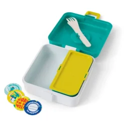 Fiambrera doble compacta polipropileno verde dinosaurios (sin BPA) 850 ml - Monbento