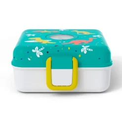 Fiambrera doble compacta polipropileno verde dinosaurios (sin BPA) 850 ml - Monbento