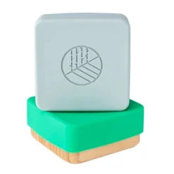 Fiambreras para snacks verde y gris (2) - Madera de Bambú - Eco Rascals