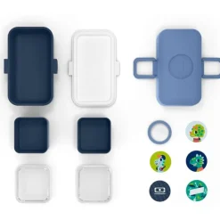 Fiambrera triple compacta azul infinity polipropileno (sin BPA) 800 ml - Monbento