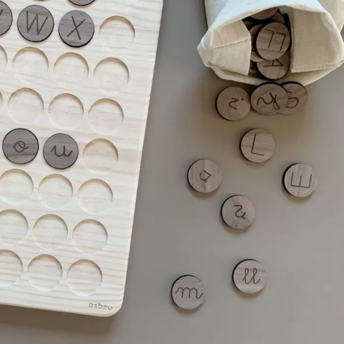 Fichas con letras de madera para lectoescritura - Ösbru