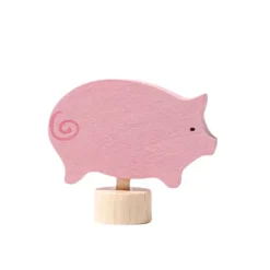 Figura cerdito de madera para calendario anual y espiral de celebración - Grimm's