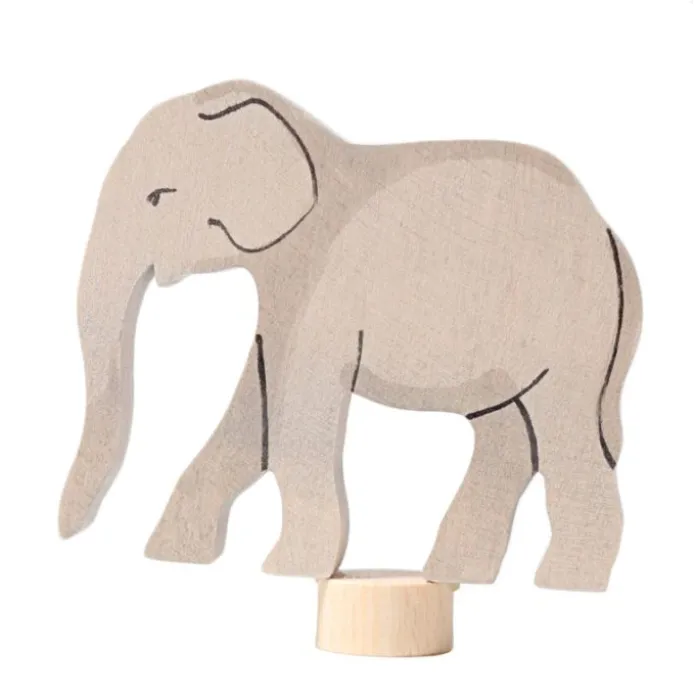 Figura elefante de madera para calendario anual y espiral de celebración - Grimm's