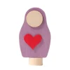 Figura matrioska corazón de madera para calendario anual y espiral de celebración - Grimm's