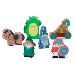 Figuras de madera y caja Historias del Castillo (6) - Vilac