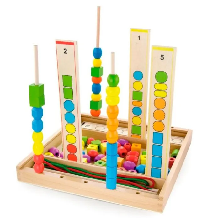 Formas clasificar, enhebrar y apilar con plantillas - Andreu Toys