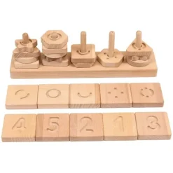 Formas de madera sensoriales táctiles (40) - Andreu Toys