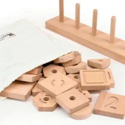 Formas de madera sensoriales táctiles (40) - Andreu Toys