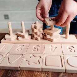 Formas de madera sensoriales táctiles (40) - Andreu Toys