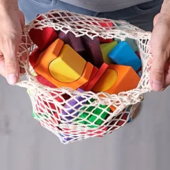 Formas geométricas de madera de colores (60) - Grimm's