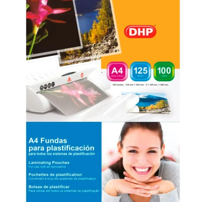 Fundas A4 125 micras para plastificadora (100) - DHP