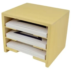 Gabinete de madera para tarjetas geométricas 3 estantes - Montessori