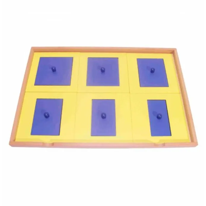 Gabinete geométrico de madera con 6 cajones - Montessori