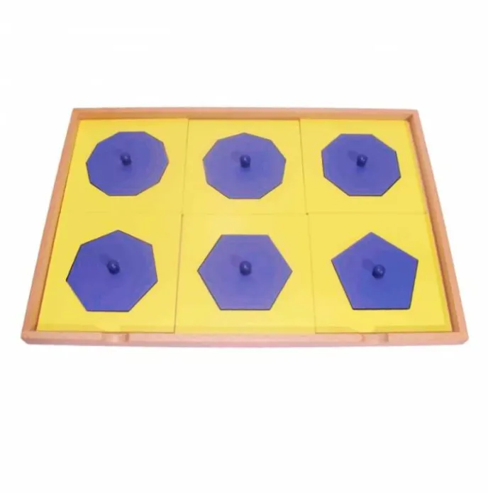 Gabinete geométrico de madera con 6 cajones - Montessori