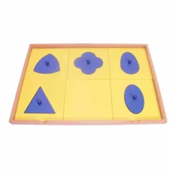 Gabinete geométrico de madera con 6 cajones - Montessori