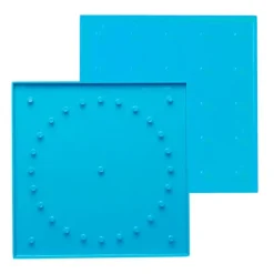 Geoplano círculo cuadrado 15x15 cm con gomas elásticas - Henbea