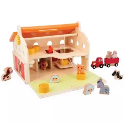 Granja de madera portátil con accesorios - Janod