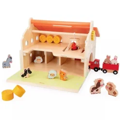 Granja de madera portátil con accesorios - Janod