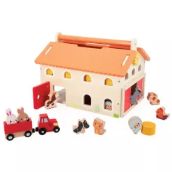 Granja de madera portátil con accesorios - Janod